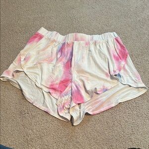 Old Navy Women's Tie-Dye Shorts - Pink and White
